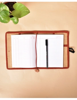 Reusable diary sleeve with diary  :  STJ02B-Handmade paper-4-sm