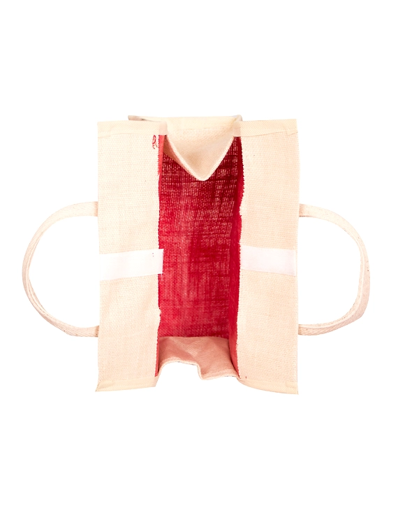 RED JUTE LUNCH BAG: MSL01D-1