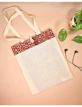Kalamkari and kora Cotton Shopping bags - Pack of 10 - KKB01D-KKB01D-sm