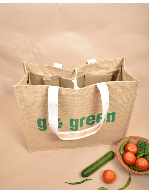Jute Vegetable Bag / Jute Grocery Bags : MSV04-5