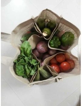Jute Vegetable Bag / Jute Grocery Bags : MSV04D-3-sm