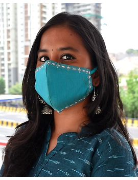 Hand embroidered silk masks : DM-DM11-sm