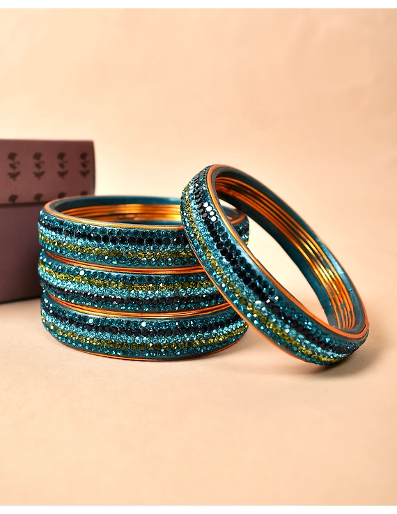 Pair of broad bangles in blue tones: PL05SG-PL05SG06