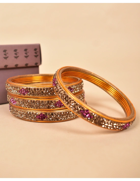 Pair of traditional lac bangles in golden tones: SL03GO-SL03GO08