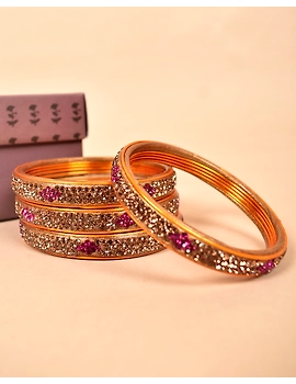 Pair of traditional lac bangles in golden tones: SL03GO-SL03GO06-sm