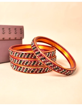 Pair of lac bangles in green and red tones: TC03MR-TC03MR06-sm