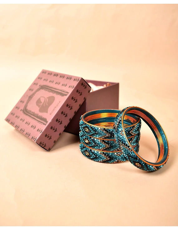 Pair of broad bangles in blue and black tones: CC05SG-CC05SG10