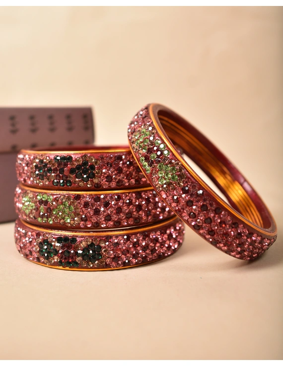 Pair of broad bangles in maroon and pink tones: FG05MR-FG05MR08