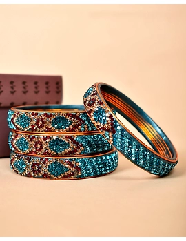 Pair of broad bangles in golden and blue tones: FP03SG-FP05SG08-sm