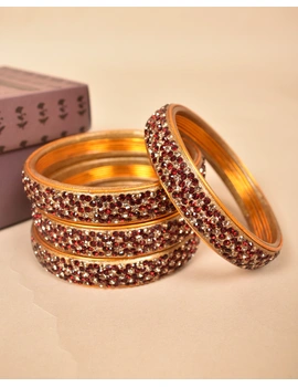Pair of broad bangles in red and golden tones: HC05GO-HC05GO06-sm