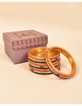 Pair Of Traditional Independence Day Special Bangles Set For Women Girl : PL05GOA10-2-6-1-sm