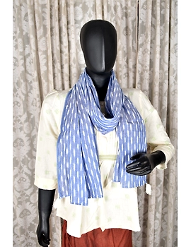 Blue Ikat Stole or Ikkat Scarf For Women - WAS02C-WAS02C-sm