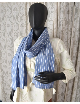 Blue Ikat Stole or Ikkat Scarf For Women - WAS03B-2-sm