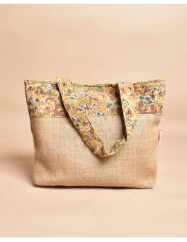 Soft jute tambulam or gift bag with assorted Kalamakri print (pack of 10) : MSJ03E-1-sm