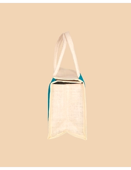 White jute lunch bag with flap in assorted colours (pack of 10) - MSL02E-1-sm