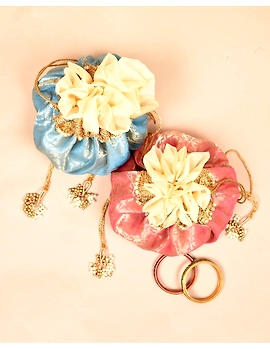 Fancy potli pouch in assorted colours (pack of 10): MSP03E-1-sm