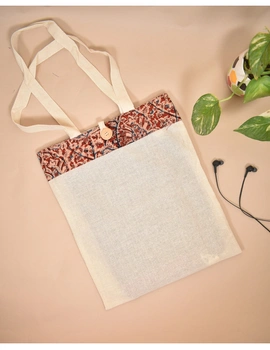 Kalamkari and kora Cotton Shopping bags - Pack of 10 - KKB01E-3-sm