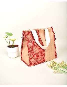 ASSORTED KALAMKARI AND JUTE LUNCH BAG (Pack of 10) : MSL04E-2-sm