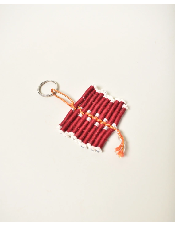Delightful Handmade Key Chain In Shape Of a Diwali Cracker Pack of 4) : HWD07E-4