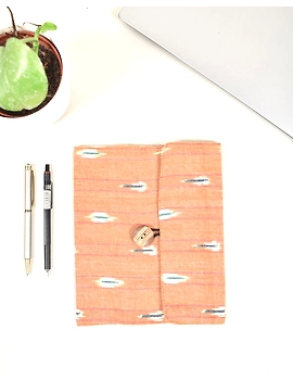 &quot;Samarth&quot; Ikat Diary Sleeve with Button / Journals : STJ13B-4-sm