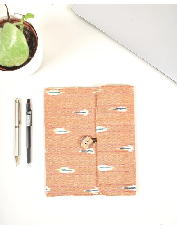 &quot;Samarth&quot; Ikat Diary Sleeve with Button / Journals : STJ13B-4