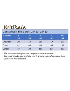 Reversible quilted jacket for men in blue and white ikat cotton: GT450-L-6-sm