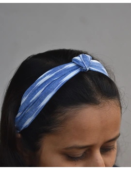 Blue Beautiful handstitched Ikat Knot headband - WAK05A-WAK05A-sm