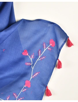 Floral Hand Embroidery Stoles/ Scarf's For Women - WAS04B-2-sm