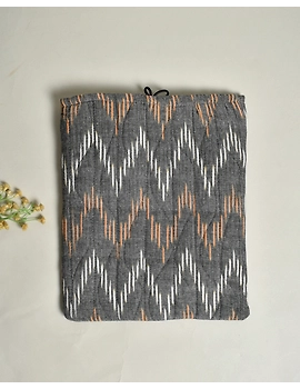 Quilted Ipad Sleeve in Grey Ikat Cotton - LBT04AD-2-sm