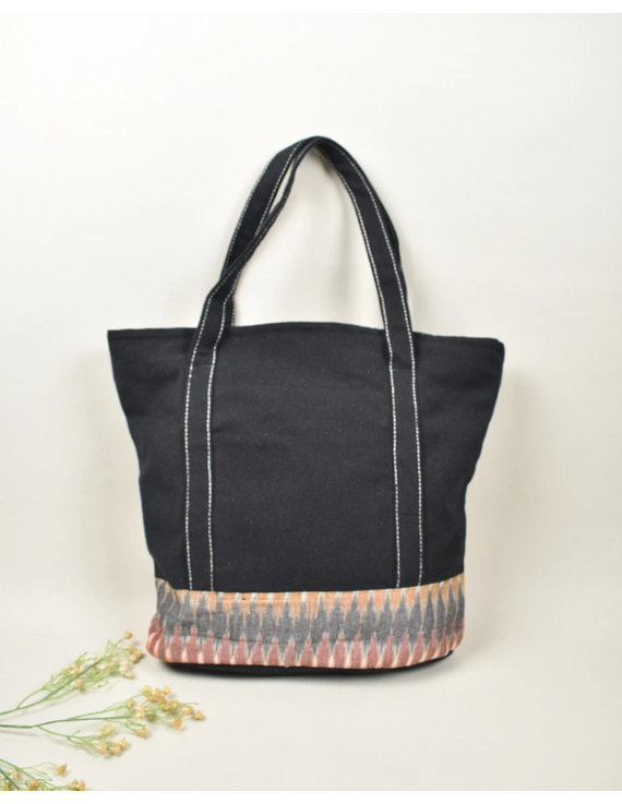 Large canvas tote bags with ikat cotton: SBC03C-SBC03C