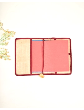 Reusable journal cover with handmade paper diary - Maroon : STJ05A-3-sm