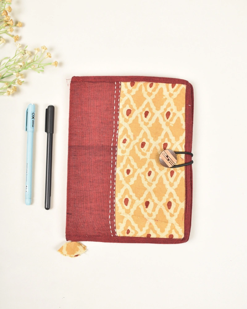 Reusable journal cover with handmade paper diary - Maroon : STJ05A-STJ05A