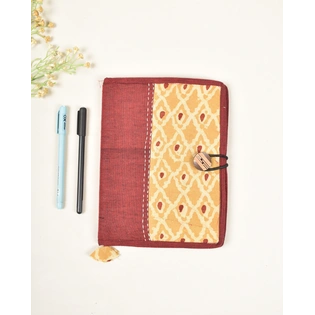 Reusable journal cover with handmade paper diary - Maroon : STJ05A