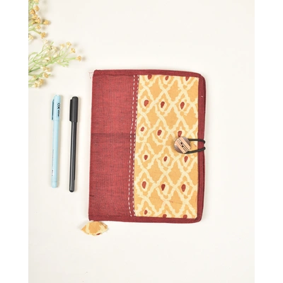 Reusable journal cover with handmade paper diary - Maroon : STJ05A