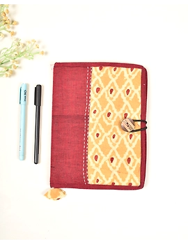 Reusable journal cover with handmade paper diary - Maroon : STJ05A-STJ05A-sm