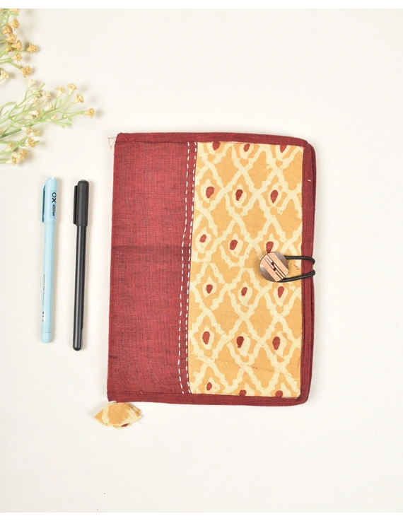 Reusable journal cover with handmade paper diary - Maroon : STJ05A-STJ05A
