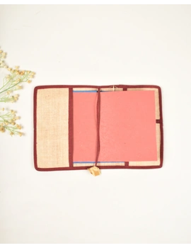 Reusable journal cover with handmade paper diary - Maroon : STJ05AD-1-sm