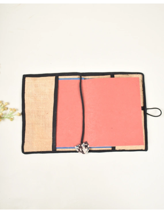 Reusable diary sleeve with handmade paper diary - Black : STJ05B-4