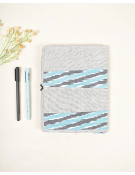 Reusable diary sleeve with handmade paper diary - Grey : STJ05C-2-sm
