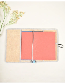 Reusable diary sleeve with handmade paper diary - Grey : STJ05C-3-sm