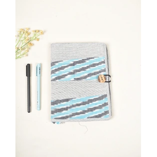 Reusable diary sleeve with handmade paper diary - Grey : STJ05C