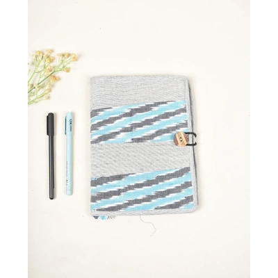 Reusable diary sleeve with handmade paper diary - Grey : STJ05C