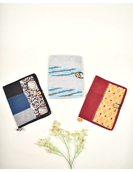 Reusable diary sleeve with handmade paper diary - Grey : STJ05C-1-sm