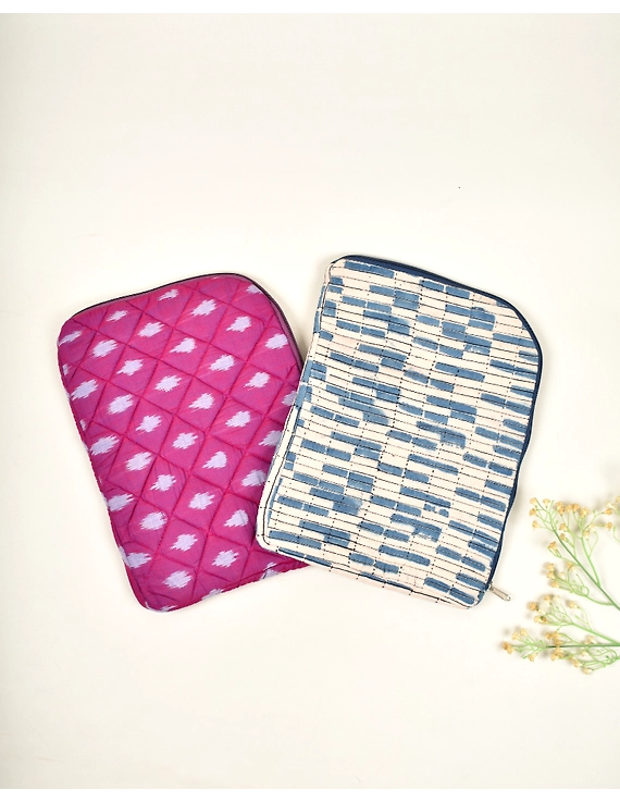 PURPLE IKAT QUILTED LAPTOP SLEEVE: LBS03B-1