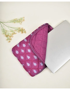 PURPLE IKAT QUILTED LAPTOP SLEEVE: LBS03B-2-sm