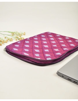 PURPLE IKAT QUILTED LAPTOP SLEEVE: LBS03B-3-sm