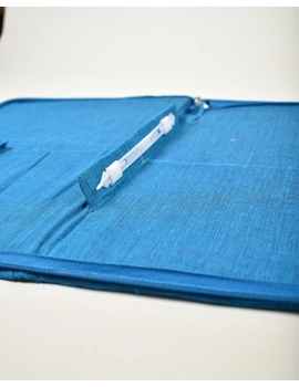 Blue ikat folder with zip : SFZ03A-3-sm