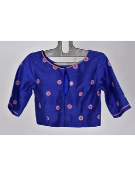 Pure raw silk blouse with all over mirror work-SB01A-XXL-1-sm
