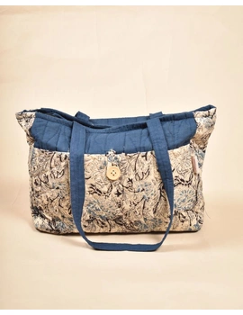Classic Unisex Denim Messenger Crossbody Shoulder Sling / Jhola Large Bag  with Embroidery Work