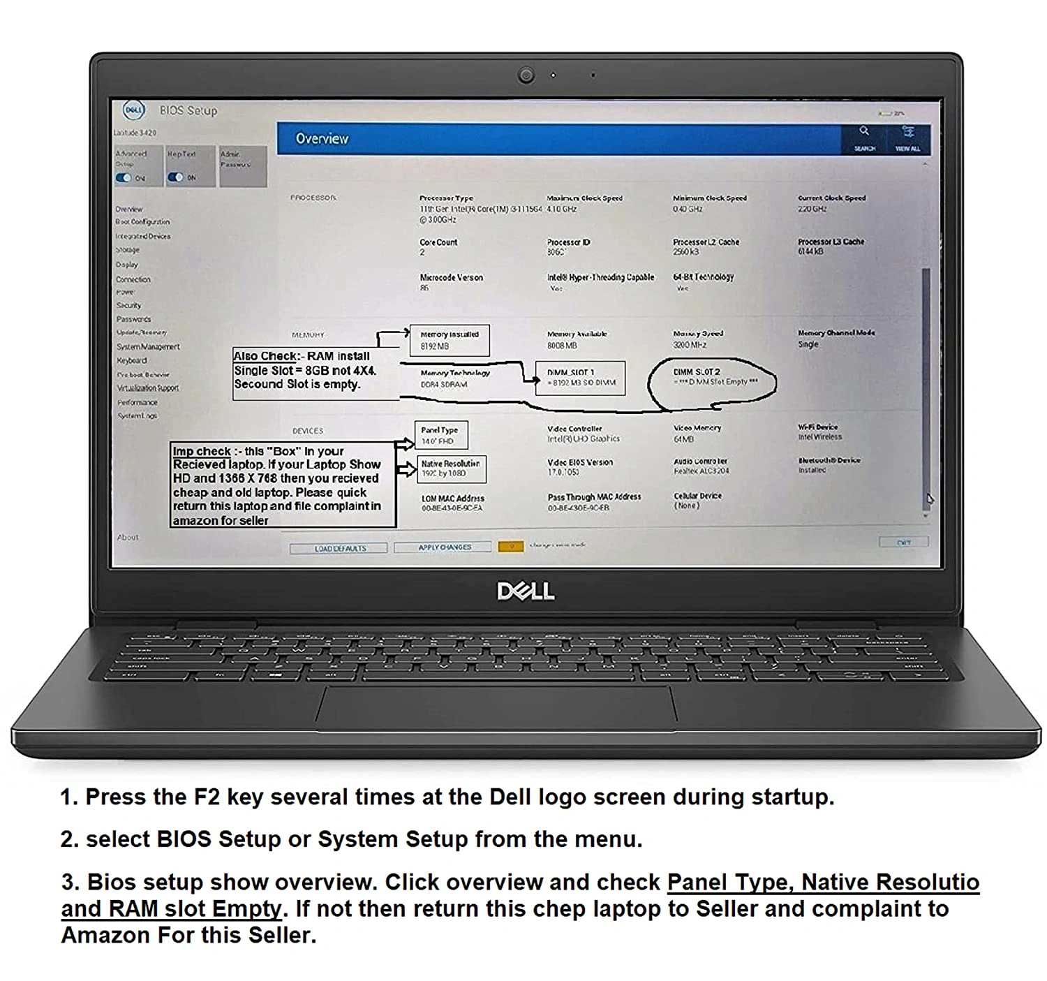 Dell New  Latitude 3420-2